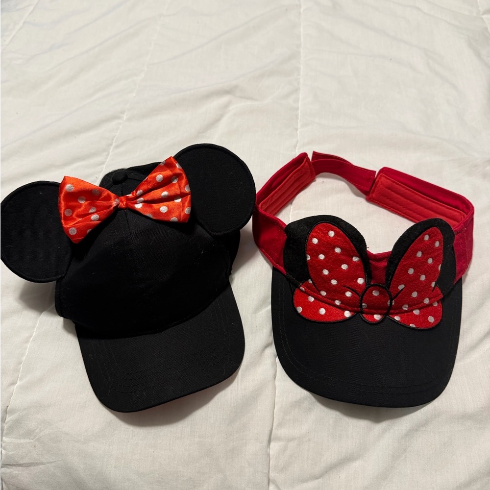 Disney Black and Red Minnie Mouse Caps